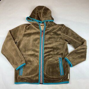 Koto Brown Polar Fleece Zip Hooded Jacket Men’s Size Small Urban Outfitters